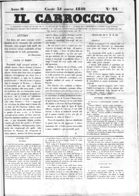 Il Carroccio - Edizione 24 del 31/03/1849